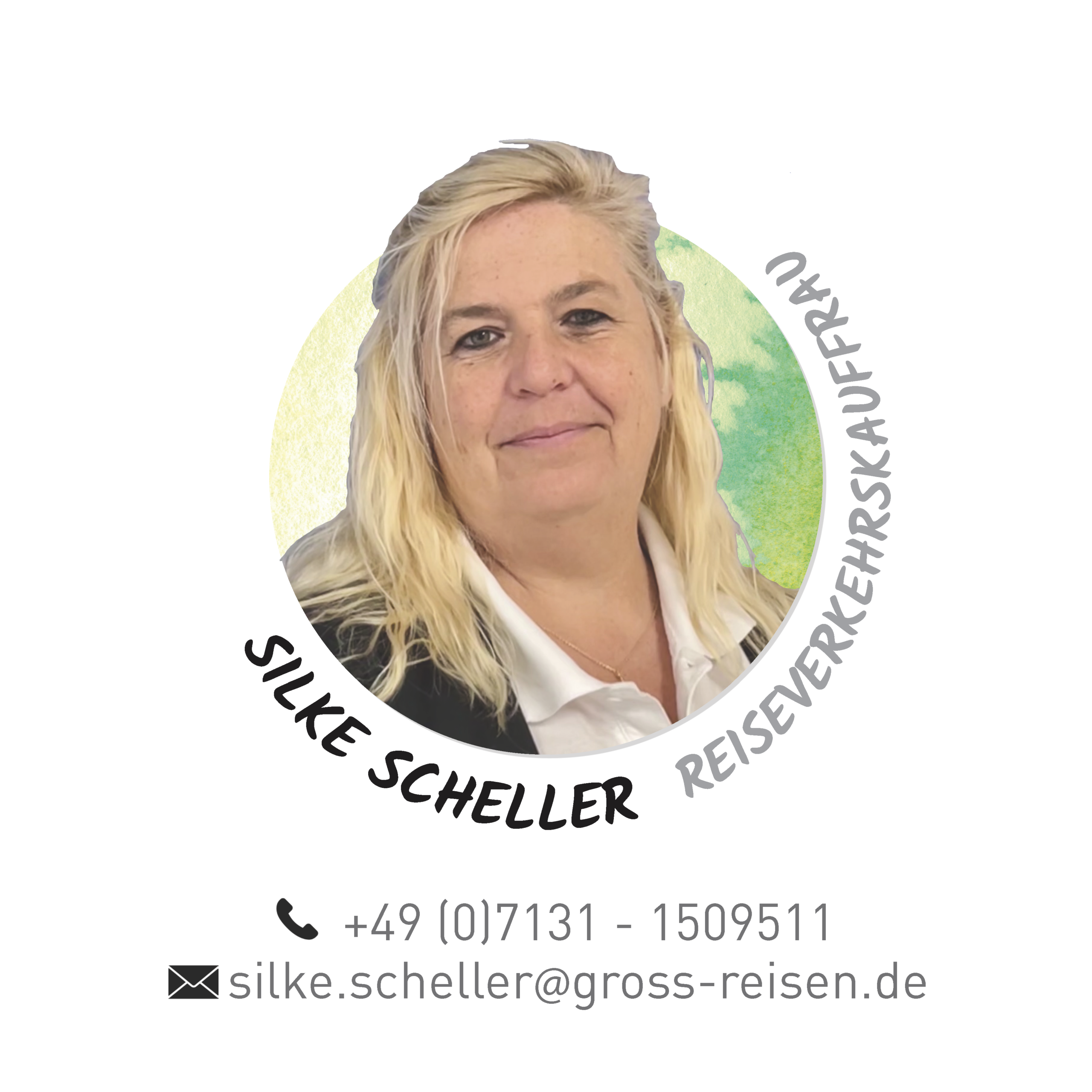 Silke Scheller im Kreis mit Namen